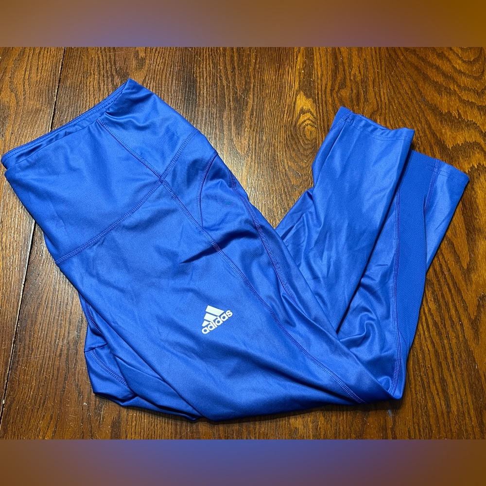 Women’s ADIDAS leggings plus size 3X royal blue 7/8 length